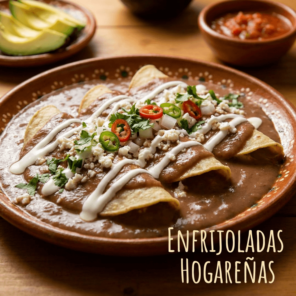 Enfrijoladas hogareñas