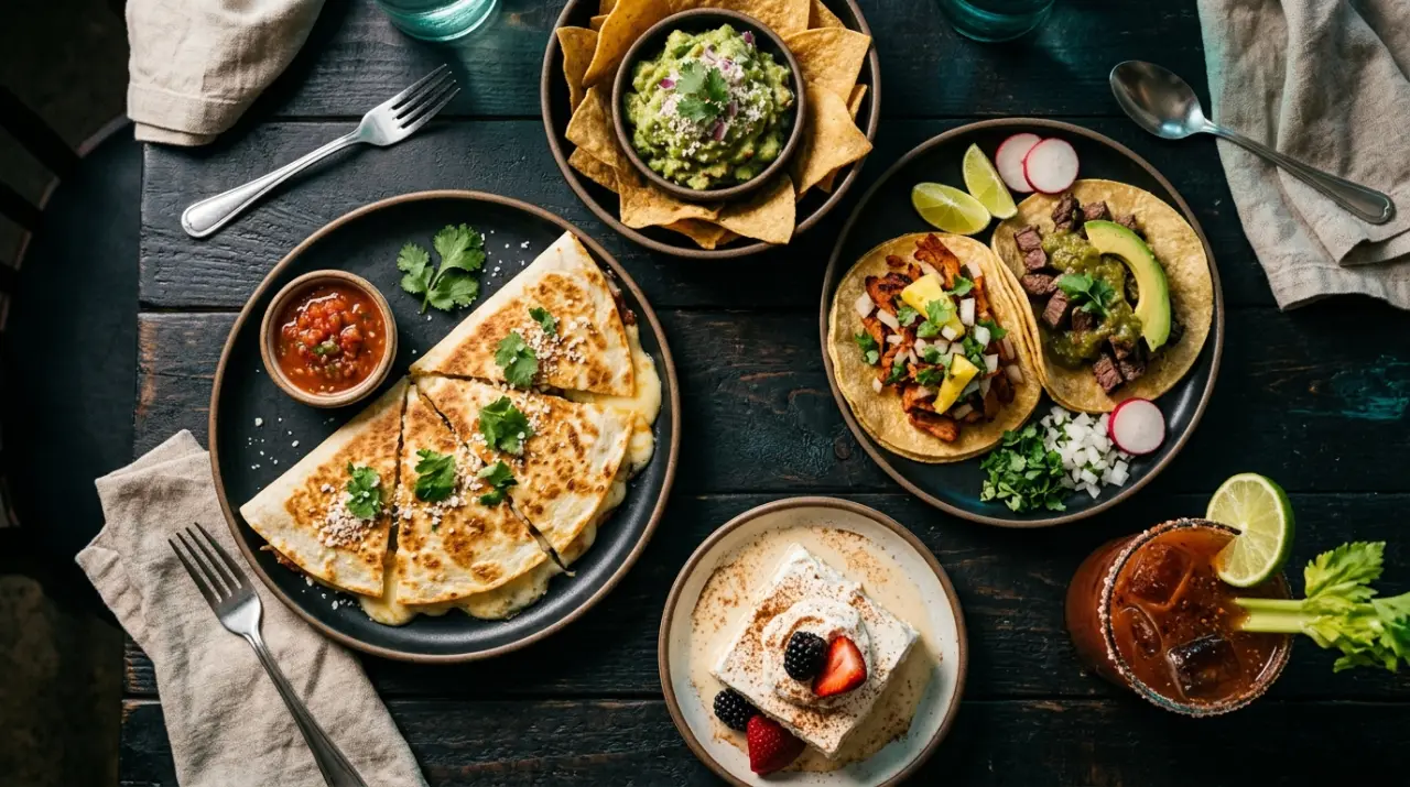 Menú ideal del debutante: quesadilla, tacos, guacamole, tres leches y michelada