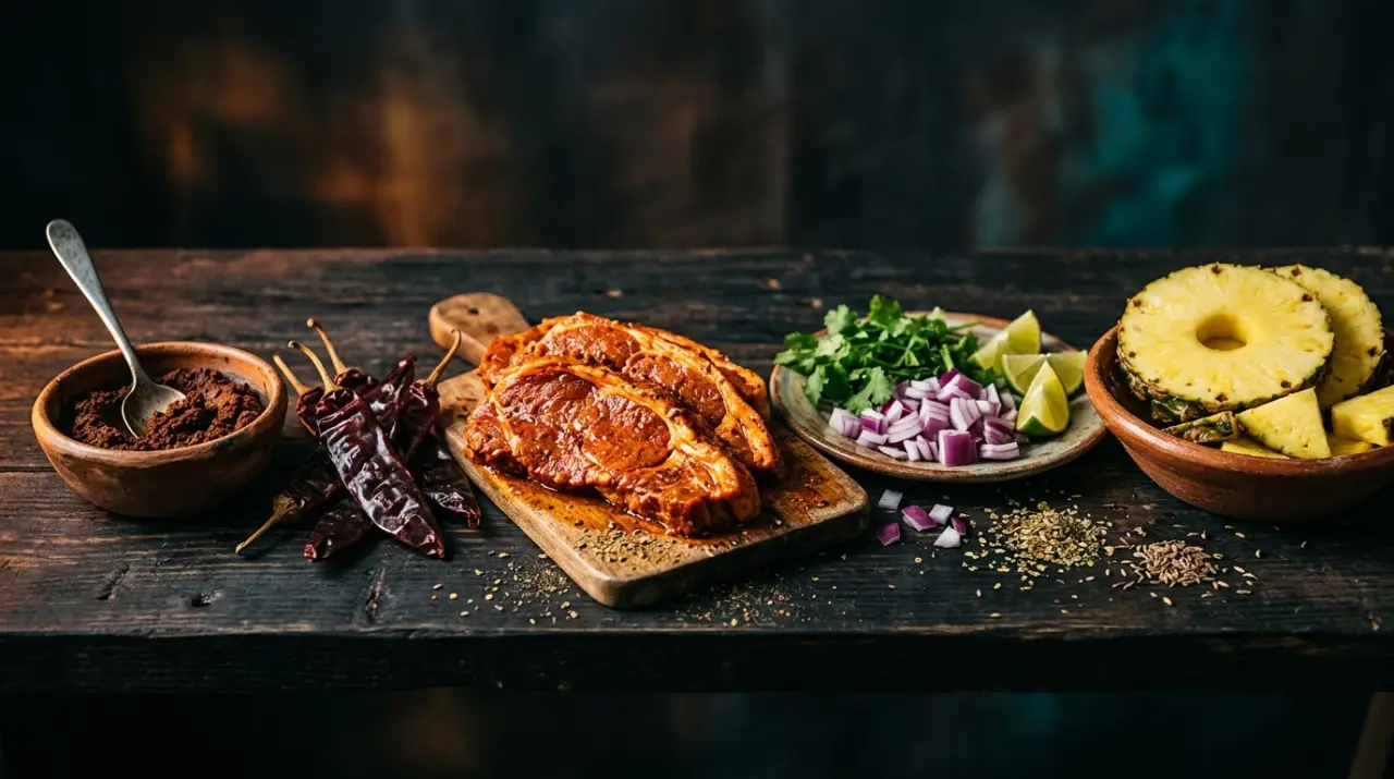 Achiote, chiles guajillo, piña y cebolla: los ingredientes mexicanos del pastor